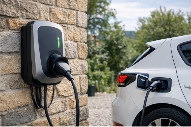 Installation borne de recharge